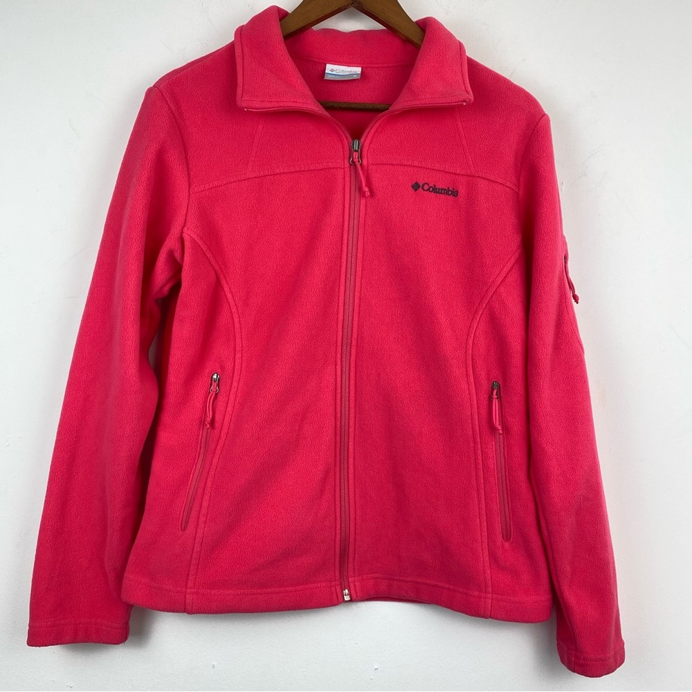 Columbia size Medium Women’s Pink Full Zip Fleece Jacket